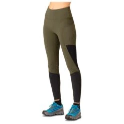 Trail-Leggings Norrona Senja Equaliser Stretch Tights W's Olive Night - Caviar
