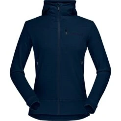Norrona Falketind Warmwool2 Stretch Zip Hood Jacke Damen - Indigo Night -Norrona 358058 00 d 770008