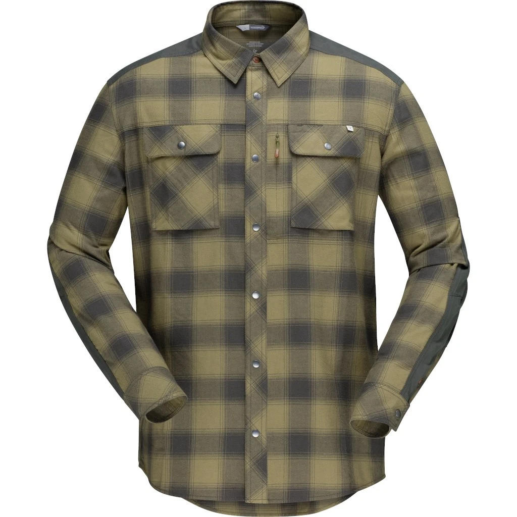 Norrona Svalbard Flanellhemd Herren - Olive Drab/Slate Grey 4 Norrona Svalbard Flanellhemd Herren - Olive Drab/Slate Grey – Bild 2