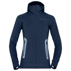 Fleece Norrona Falketind Power Grid Hood W's Indigo Night