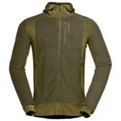 Fleece Norrona Falketind Alpha 120 Zip Hood Olive Night Olive Drab