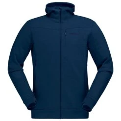 Fleece Norrona Falketind Warmwool2 Stretch Zip Hood Indigo Night