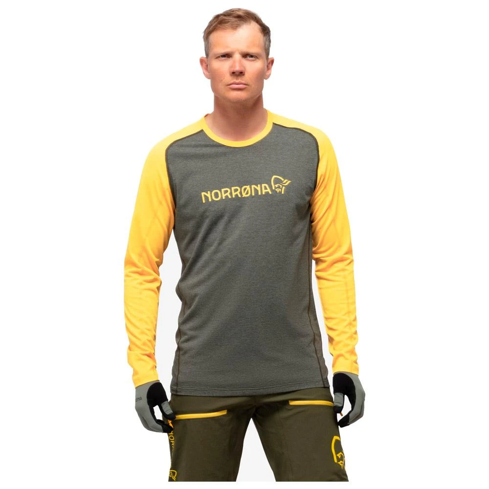 MTB Trikot Norrona Fjørå Equaliser Lightweight LS Olive Night Lemon Chrome 6 MTB Trikot Norrona Fjørå Equaliser Lightweight LS Olive Night Lemon Chrome – Bild 4