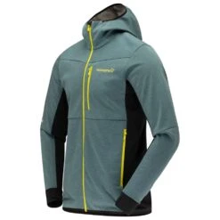 Fleece Norrona Falketind Warm2 Octa Hood M's North Atlantic Caviar