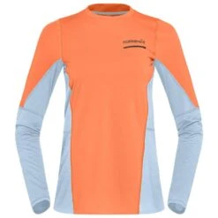 Trail T-Shirt Norrona Senja Equaliser Lightweight Long Sleeve W's Flamingo