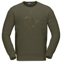 Sweatshirt Norrona Crew Neck Unisex Olive Night