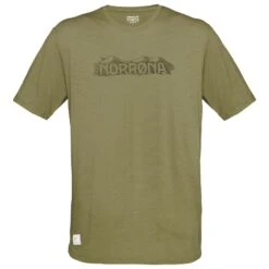 Wander-T-Shirt Norrona Svalbard Wool Olive Drab/Caviar