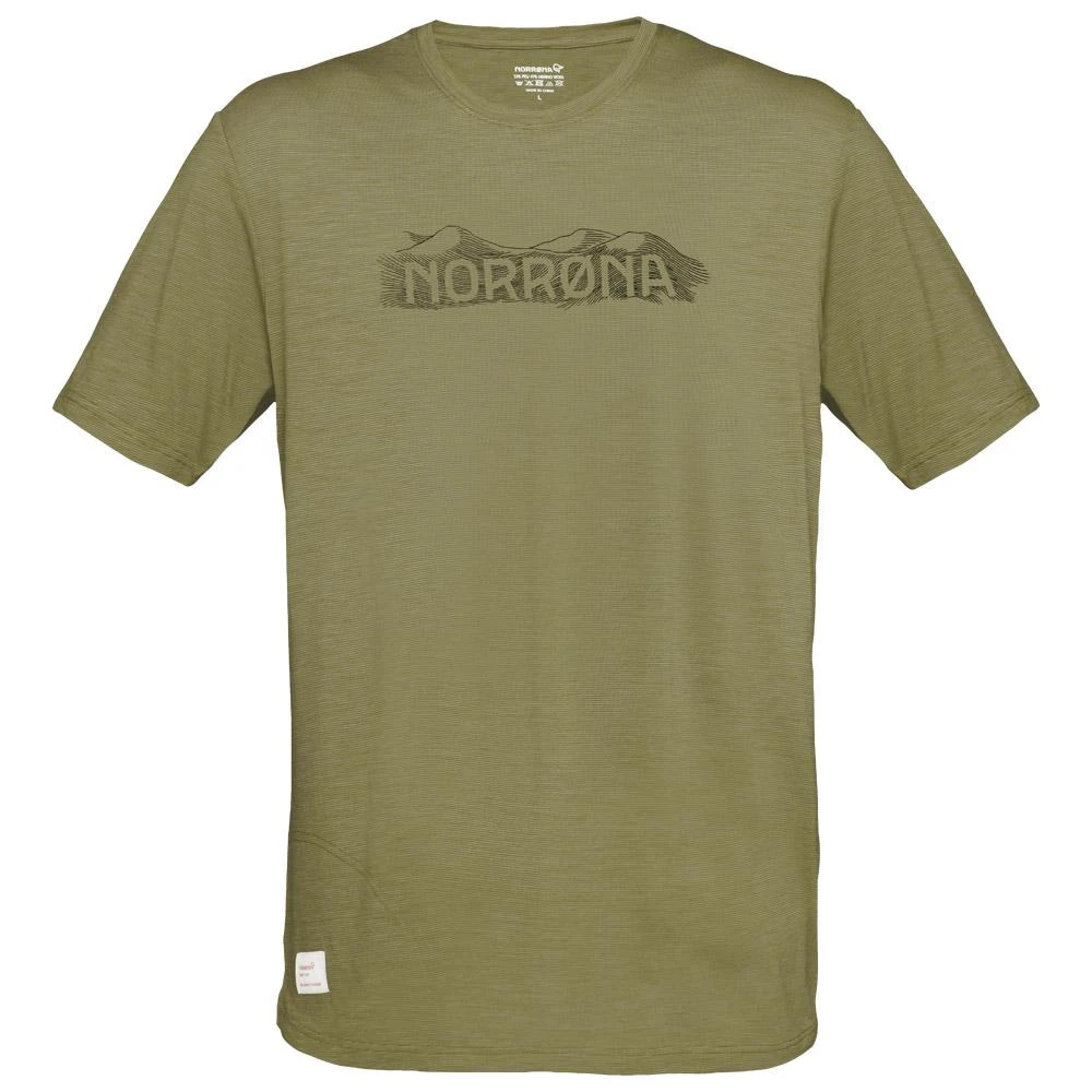 Wander-T-Shirt Norrona Svalbard Wool Olive Drab/Caviar 3 Wander-T-Shirt Norrona Svalbard Wool Olive Drab/Caviar