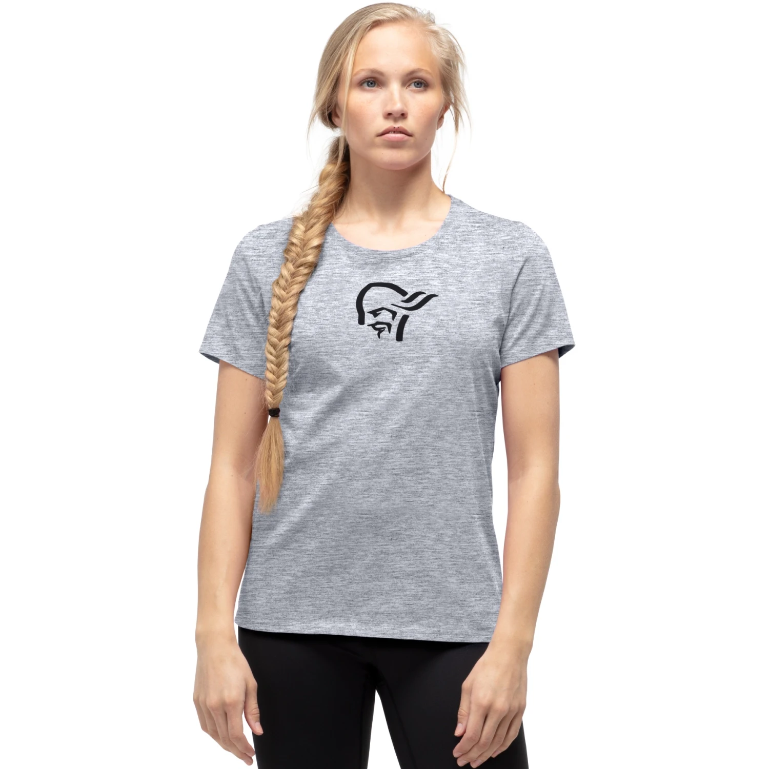 Norrona /29 Cotton Viking T-Shirt Damen - Drizzle Melange/Caviar 3 Norrona /29 Cotton Viking T-Shirt Damen - Drizzle Melange/Caviar