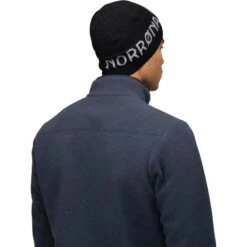 Norrona /29 Light MerinoUll Logo Mütze - Caviar Melange -Norrona norrona 29 light merinoull logo beanie caviar melange model 2 1519372