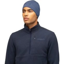 Norrona /29 Light MerinoUll Logo Mütze - Vintage Indigo Melange -Norrona norrona 29 light merinoull logo beanie vintage indigo melange model 1 1519380