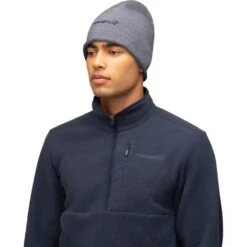 Norrona /29 Light MerinoUll Roll Edge Mütze - Grey Melange -Norrona norrona 29 light merinoull roll edge beanie grey melange 1 1544033