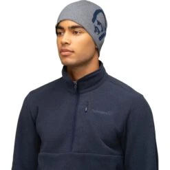 Norrona /29 Mid Cotton Logo Mütze - Grey Melange -Norrona norrona 29 mid cotton logo beanie grey melange 1 1544038