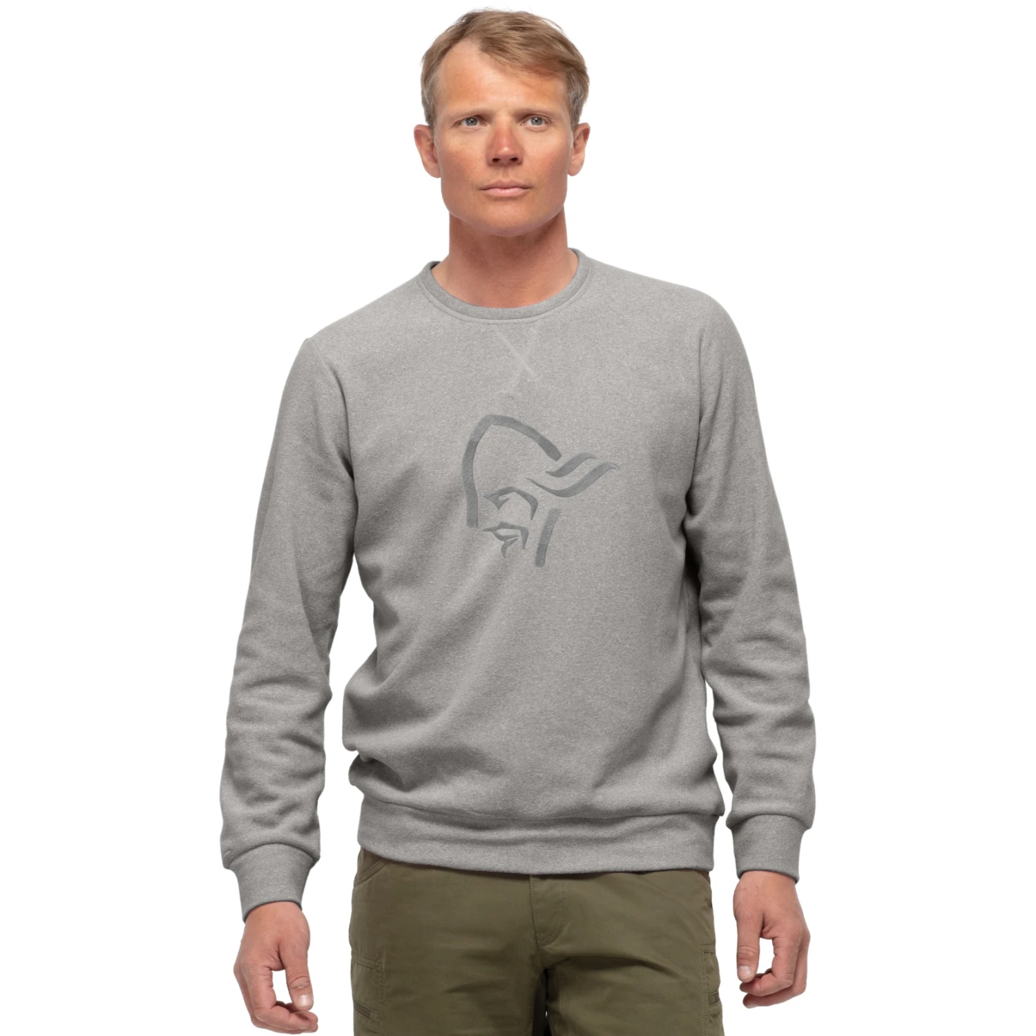 Norrona Crew Neck Sweatshirt Unisex - Drizzle Melange 3 Norrona Crew Neck Sweatshirt Unisex - Drizzle Melange