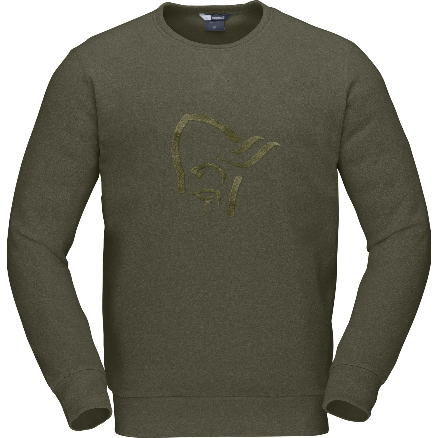 Norrona Crew Neck Sweatshirt Unisex - Olive Night 4 Norrona Crew Neck Sweatshirt Unisex - Olive Night – Bild 2