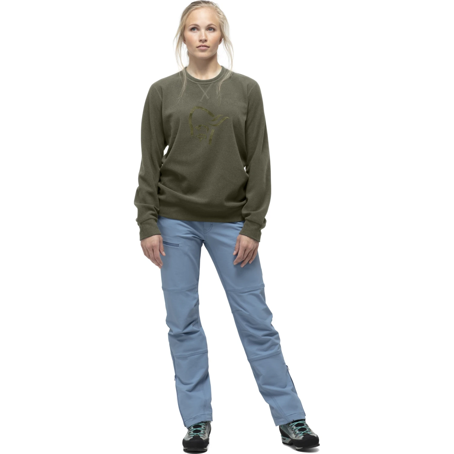 Norrona Crew Neck Sweatshirt Unisex - Olive Night 8 Norrona Crew Neck Sweatshirt Unisex - Olive Night – Bild 6