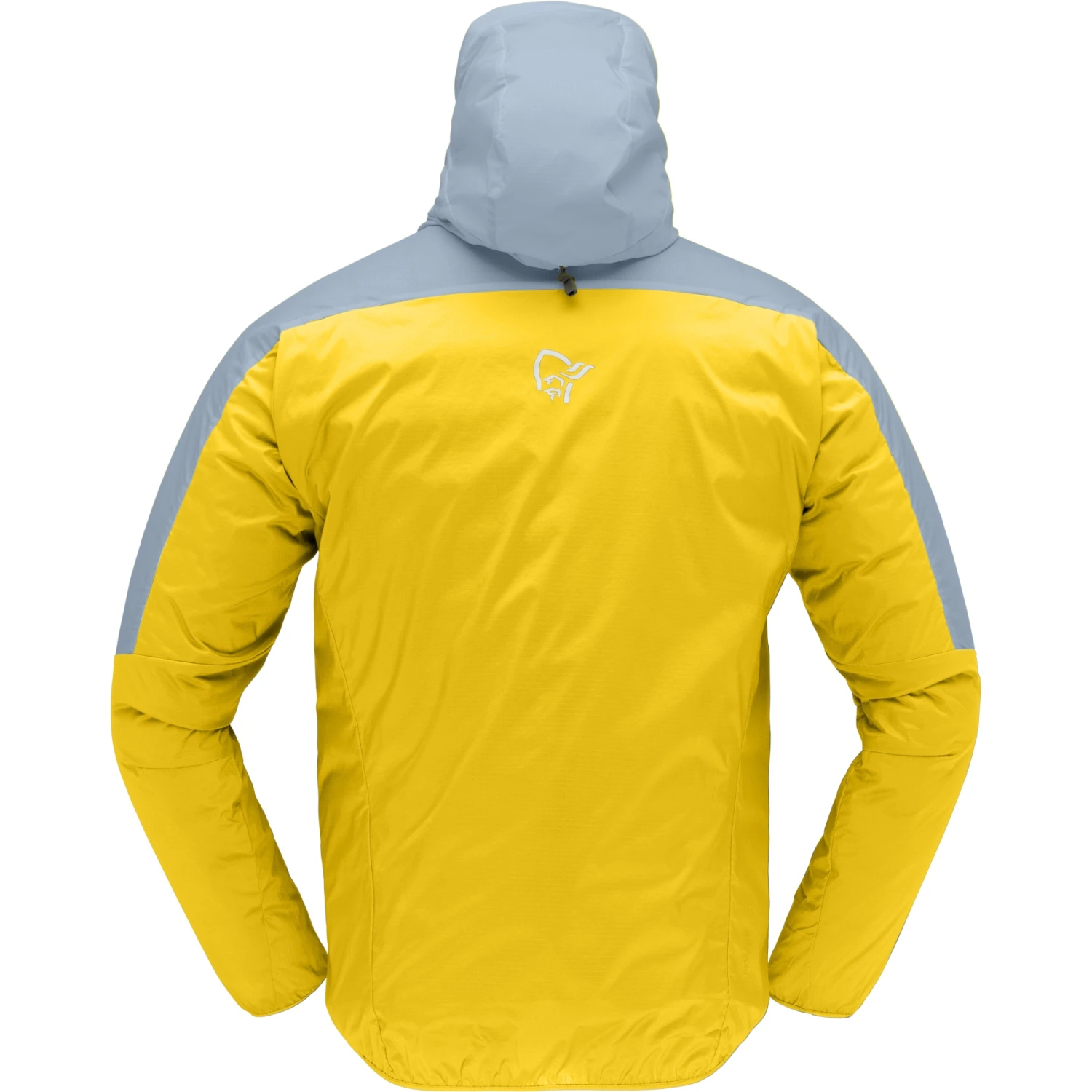 Norrona Falketind Aero60 Hood Jacke Herren - Sulphur/Blue Fog 5 Norrona Falketind Aero60 Hood Jacke Herren - Sulphur/Blue Fog – Bild 3