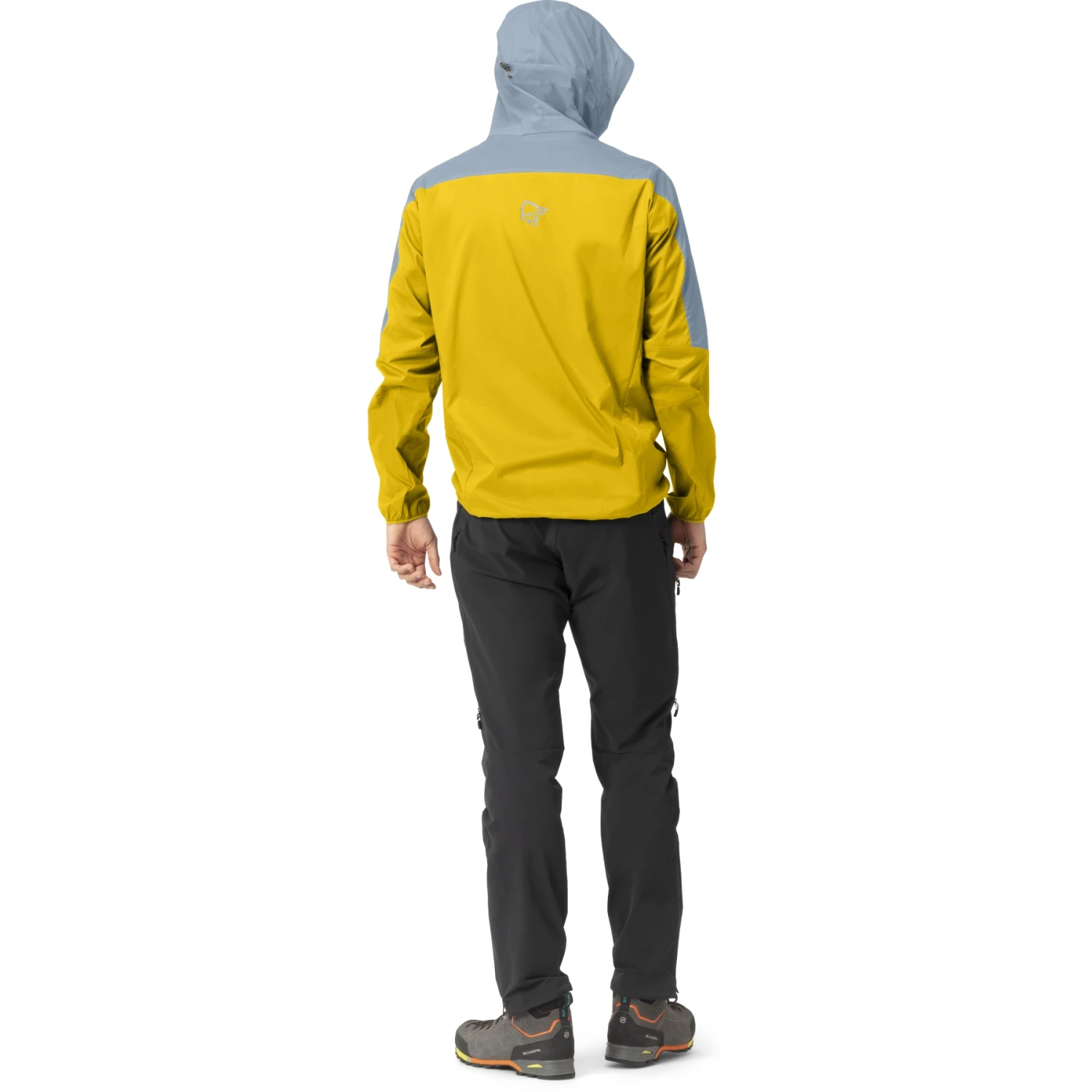 Norrona Falketind Aero60 Hood Jacke Herren - Sulphur/Blue Fog 7 Norrona Falketind Aero60 Hood Jacke Herren - Sulphur/Blue Fog – Bild 5