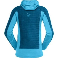 Norrona Falketind Alpha120 Zip Hood Jacke Damen - Aquarius/Mykonos Blue -Norrona norrona falketind alpha120 zip hood women aquarius mykonos blue 3 1517553