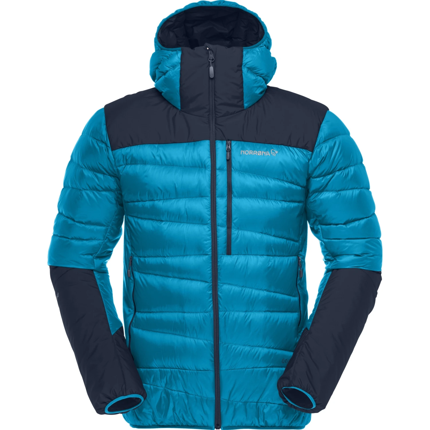 Norrona Falketind Down750 Hood Daunenjacke Herren - Hawaiian Surf/Indigo Night 4 Norrona Falketind Down750 Hood Daunenjacke Herren - Hawaiian Surf/Indigo Night – Bild 2