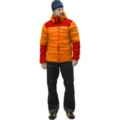 Norrona Falketind Down750 Hood Daunenjacke Herren - Orange Popsicle/Arednalin -Norrona norrona falketind down750 hood jacket men orange popsicle arednalin 3 1025068