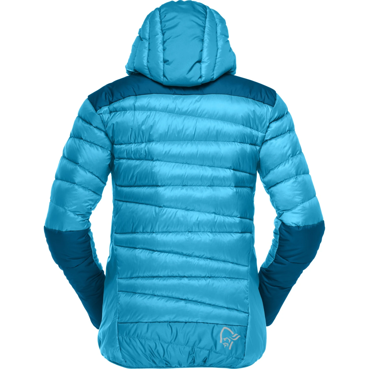 Norrona Falketind Down750 Hood Daunenjacke Damen - Aquarius/Mykonos Blue 5 Norrona Falketind Down750 Hood Daunenjacke Damen - Aquarius/Mykonos Blue – Bild 3