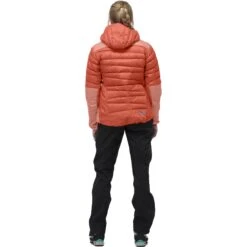 Norrona Falketind Down750 Hood Daunenjacke Damen - Orange Alert/Peach Amber -Norrona norrona falketind down750 hood jacket women orange alert peach amber 4 1253562