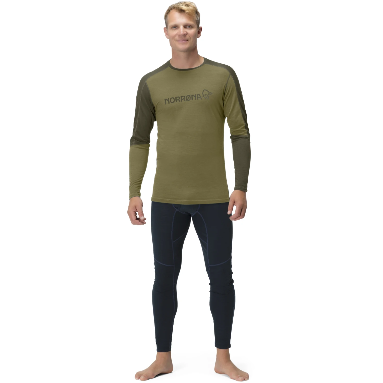 Norrona Falketind Equaliser Merino Round Neck Langarmshirt Herren - Olive Drab/Olive Night 6 Norrona Falketind Equaliser Merino Round Neck Langarmshirt Herren - Olive Drab/Olive Night – Bild 4