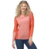 Norrona Falketind Equaliser Merino Round Neck Langarmshirt Damen - Peach Amber/Orange Alert -Norrona norrona falketind equaliser merino round neck women peach amber orange alert 1 1460959