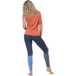 Norrona Falketind Equaliser Merino Round Neck Langarmshirt Damen - Peach Amber/Orange Alert -Norrona norrona falketind equaliser merino round neck women peach amber orange alert 4 1253617