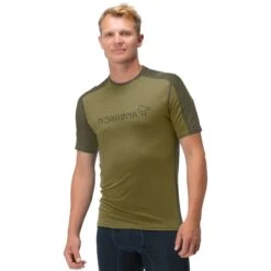 Norrona Falketind Equaliser Merino T-Shirt Herren - Olive Drab/Olive Night