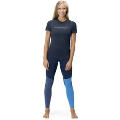 Norrona Falketind Equaliser Merino T-Shirt Damen - Indigo Night -Norrona norrona falketind equaliser merino t shirt women indigo night 2 1460804