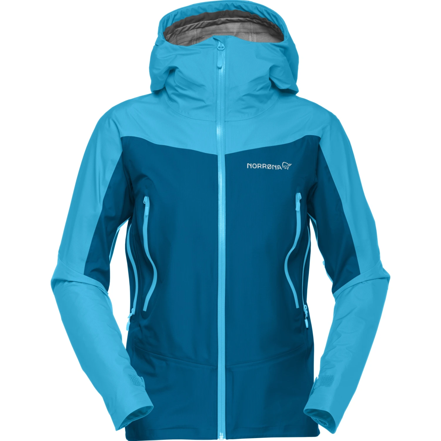 Norrona Falketind Gore-Tex Jacke Damen - Aquarius/Mykonos Blue 4 Norrona Falketind Gore-Tex Jacke Damen - Aquarius/Mykonos Blue – Bild 2