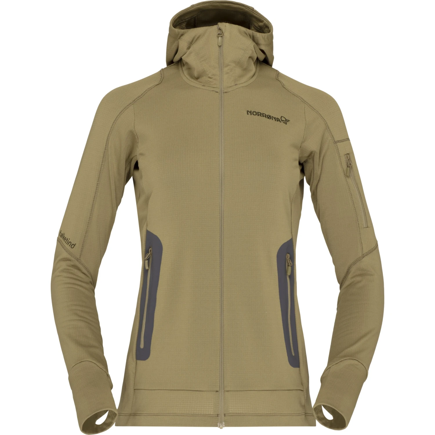 Norrona Falketind Power Grid Hood Jacke Damen - Olive Drab 4 Norrona Falketind Power Grid Hood Jacke Damen - Olive Drab – Bild 2