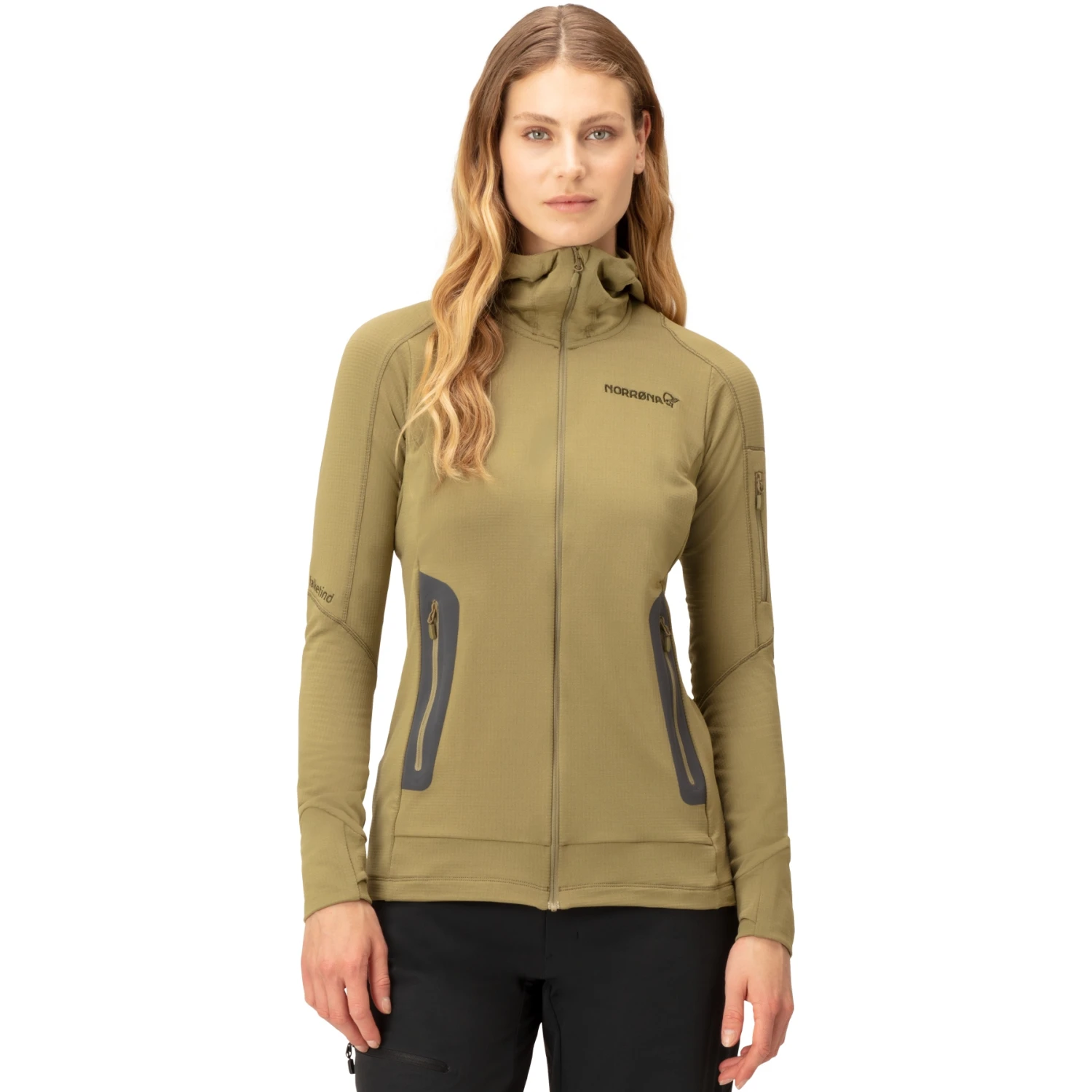 Norrona Falketind Power Grid Hood Jacke Damen - Olive Drab 3 Norrona Falketind Power Grid Hood Jacke Damen - Olive Drab