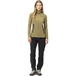 Norrona Falketind Power Grid Hood Jacke Damen - Olive Drab 10 Norrona Falketind Power Grid Hood Jacke Damen - Olive Drab -Norrona norrona falketind power grid hood women olive drab model 1 1399535