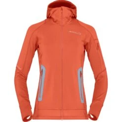 Norrona Falketind Power Grid Hood Jacke Damen - Orange Alert -Norrona norrona falketind power grid hood women orange alert 1 1341890