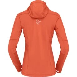 Norrona Falketind Power Grid Hood Jacke Damen - Orange Alert -Norrona norrona falketind power grid hood women orange alert 2 1341891