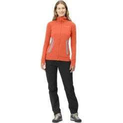 Norrona Falketind Power Grid Hood Jacke Damen - Orange Alert -Norrona norrona falketind power grid hood women orange alert model 1 1399537