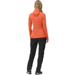 Norrona Falketind Power Grid Hood Jacke Damen - Orange Alert -Norrona norrona falketind power grid hood women orange alert model 2 1399538