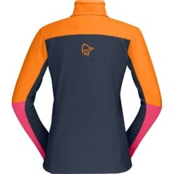 Norrona Falketind Warmwool2 Stretch Jacke Damen - Orange Popsicle/Honeysuckle -Norrona norrona falketind warmwool2 stretch jacket women orange popsicle honeysuckle 2 1025635
