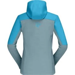 Norrona Falketind Warmwool2 Stretch Zip Hood Jacke Damen - Aquarius/Tourmaline -Norrona norrona falketind warmwool2 stretch zip hood jacket women aquarius tourmaline 2 1126464