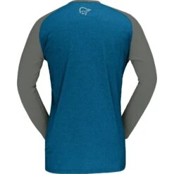 Norrona Fjørå Equaliser Lightweight Langarmshirt Herren - Mykonos Blue/Castor Grey -Norrona norrona fjora equaliser lightweight long sleeve shirt men mykonos blue castor grey 2 1342007