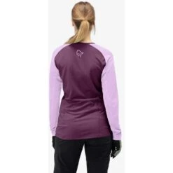 Norrona Fjørå Equaliser Lightweight Langarmshirt Damen - Dark Purple/Violet Tulle -Norrona norrona fjora equaliser lightweight long sleeve shirt women dark purple violet tulle 5 1126763