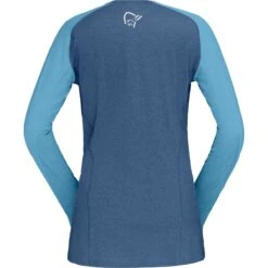 Norrona Fjørå Equaliser Lightweight Langarmshirt Damen - Mykonos Blue/Aquarius -Norrona norrona fjora equaliser lightweight long sleeve shirt women mykonos blue aquarius 2 1254212