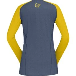 Norrona Fjørå Equaliser Lightweight Langarmshirt Damen - Sulphur/Vintage Indigo -Norrona norrona fjora equaliser lightweight long sleeve shirt women sulphur vintage indigo 2 1342065
