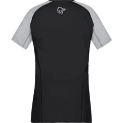 Norrona Fjørå Equaliser Lightweight T-Shirt Damen - Caviar/Light Grey -Norrona norrona fjora equaliser lightweight t shirt women caviar light grey 2 1342202