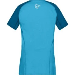 Norrona Fjørå Equaliser Lightweight T-Shirt Damen - Mykonos Blue/Aquarius -Norrona norrona fjora equaliser lightweight t shirt women mykonos blue aquarius 2 1342211