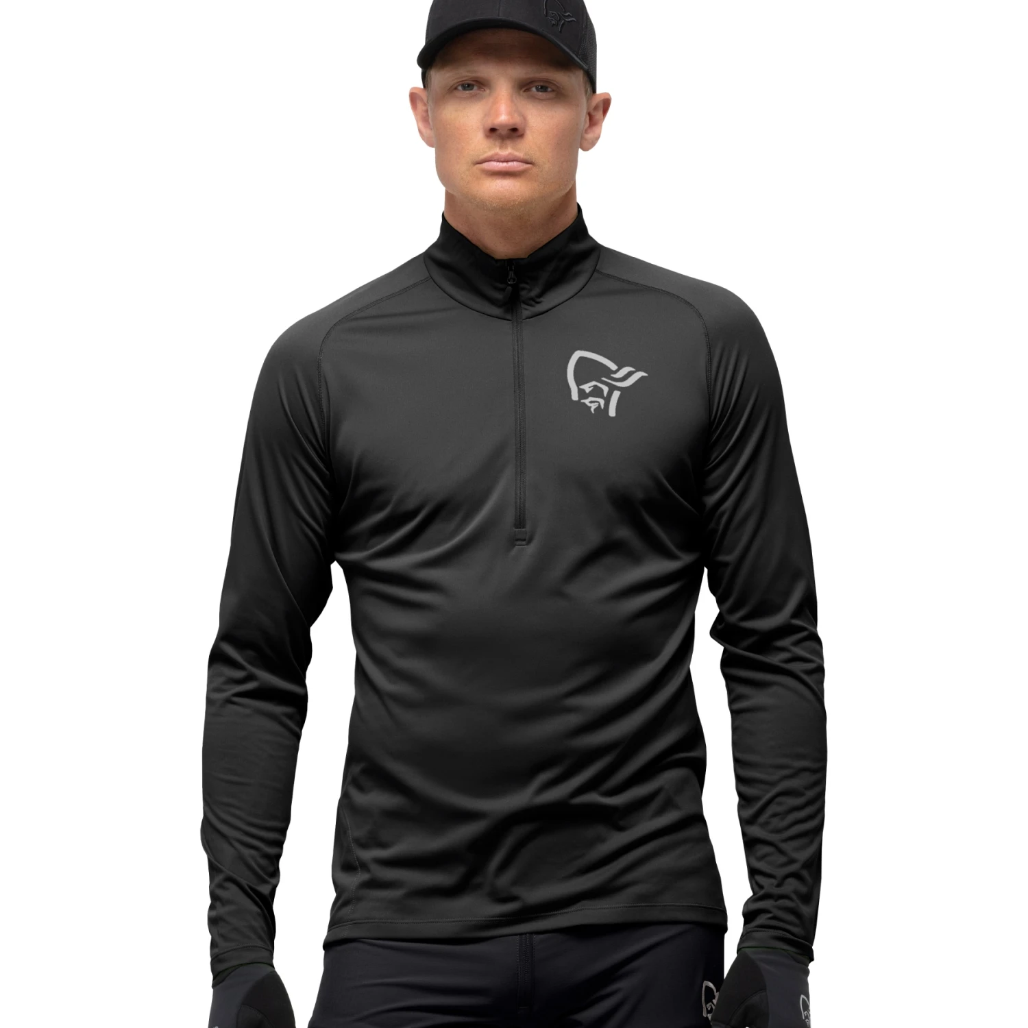 Norrona Fjørå Equaliser Zip Top Langarmshirt Herren - Caviar 3 Norrona Fjørå Equaliser Zip Top Langarmshirt Herren - Caviar