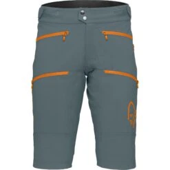 Norrona Fjørå Flex1 Heavy Duty Shorts Herren - North Atlantic/Orange Popsicle